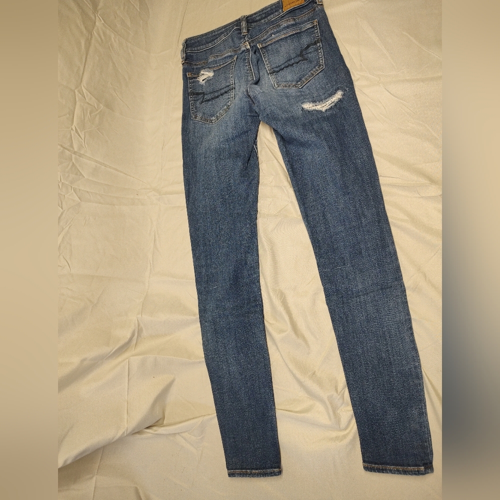 American Eagle Outfitters Dark Blue Jeans - Picture 2 of 7